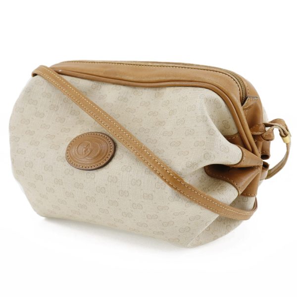 s200323539 2 GUCCI Shoulder Bag Coated Canvas Beige Crossbody Zipper