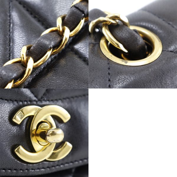 s200423556 13 CHANEL Diana Flap 22 Crossbody Shoulder Bag Chain Shoulder Matelasse A01164 Lambskin Black