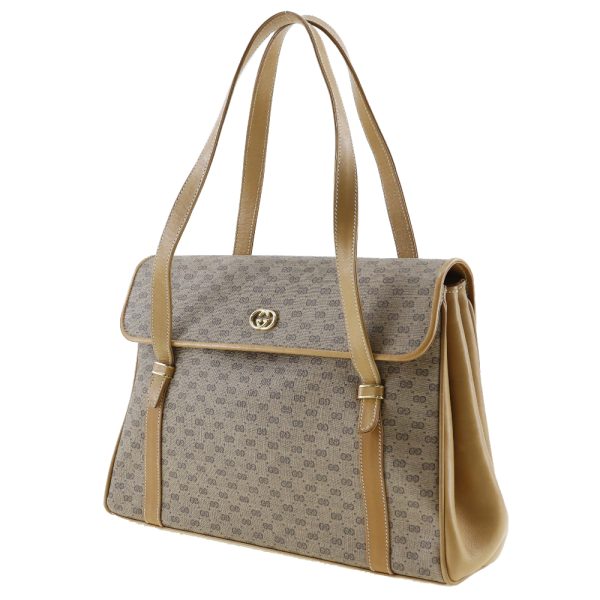 s201123603 2 Gucci Handbag Micro GG Canvas Beige Shoulder Bag