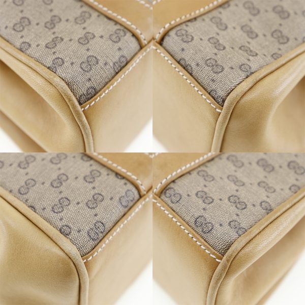 s201123603 4 Gucci Handbag Micro GG Canvas Beige Shoulder Bag