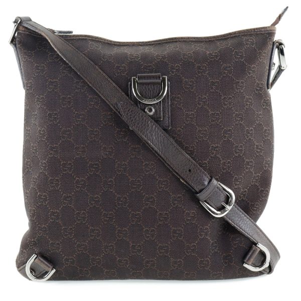 s202722052 1 GUCCI Abbey Shoulder Bag 268642 GG Canvas Brown Crossbody Zipper