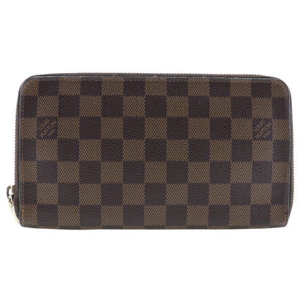 s221623119 1 LOUIS VUITTON Zippy Organizer Long Wallet Damier Canvas Brown