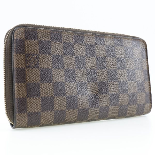 s221623119 3 LOUIS VUITTON Zippy Organizer Long Wallet Damier Canvas Brown