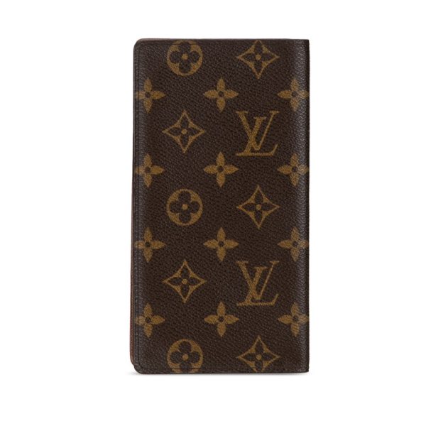 s5aqdwmbbxzmeotm 3 Louis Vuitton Monogram Porte Cult Bifold Wallet M60825 Brown