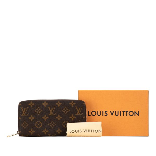 s6m9bij2xvqzo5s3 12 Louis Vuitton Monogram Zippy Long Wallet M41895 Brown