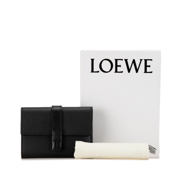 s8avf61u44u9h21a 11 LOEWE Anagram Bifold Wallet Compact Wallet Black Leather