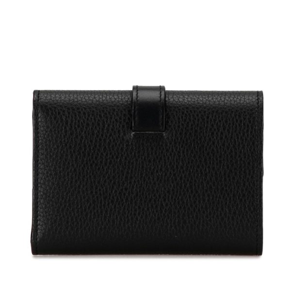 s8avf61u44u9h21a 3 LOEWE Anagram Bifold Wallet Compact Wallet Black Leather