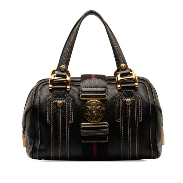 s9o2clbrj0wozj5a 1 Gucci Hysteria Gold Hardware Boston Bag Black Leather