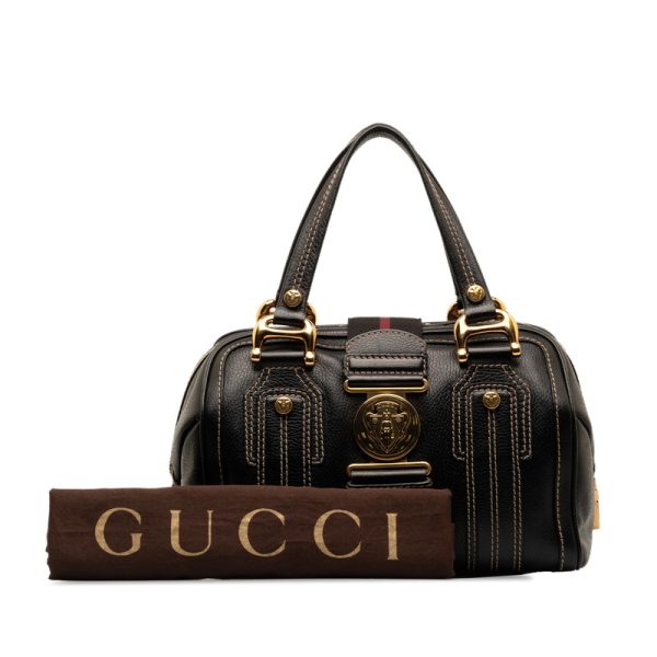 s9o2clbrj0wozj5a 11 Gucci Hysteria Gold Hardware Boston Bag Black Leather