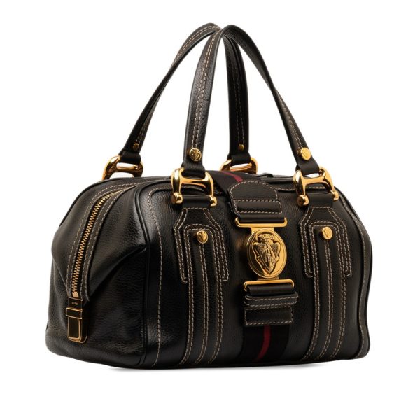 s9o2clbrj0wozj5a 2 Gucci Hysteria Gold Hardware Boston Bag Black Leather