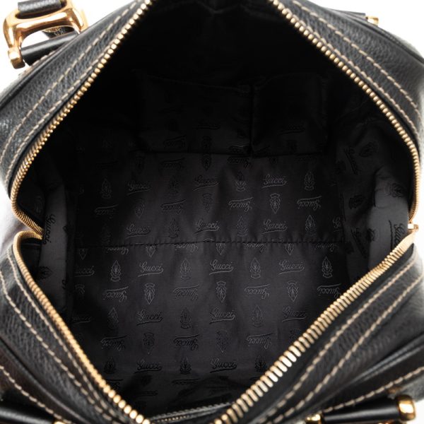 s9o2clbrj0wozj5a 5 Gucci Hysteria Gold Hardware Boston Bag Black Leather