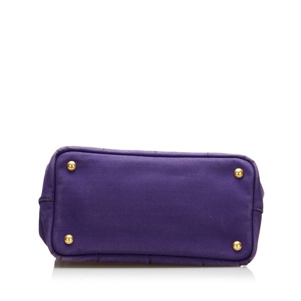 sahr1110iab41v29 4 Prada Canapa Mini Logo Shoulder Bag B2439G Purple Canvas