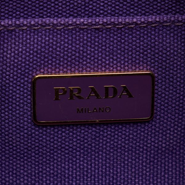 sahr1110iab41v29 8 Prada Canapa Mini Logo Shoulder Bag B2439G Purple Canvas