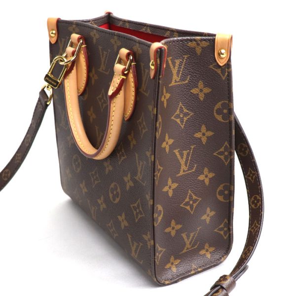 sb24 0405 32 407 LOUIS VUITTON Sac Plat BB 2Way Shoulder Bag Brown