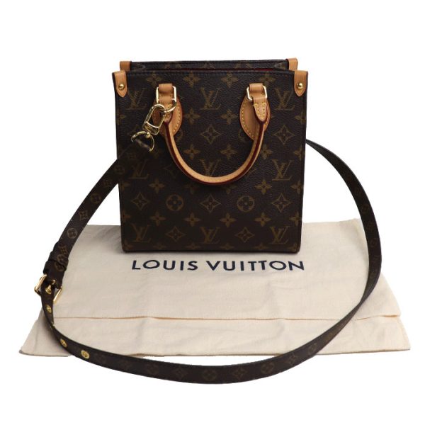 sb24 0405 32 413 LOUIS VUITTON Sac Plat BB 2Way Shoulder Bag Brown