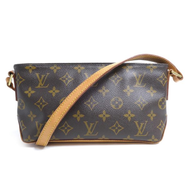 sb24 0426 13 1 LOUIS VUITTON Monogram Trotter Shoulder Bag M51240 Brown