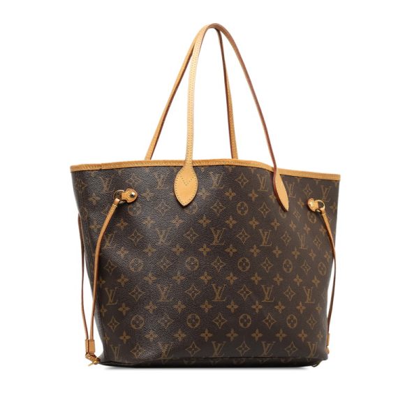 sfv3cyhpl5yu5ltl 2 Louis Vuitton Monogram Neverfull MM Shoulder Bag M40995 Brown