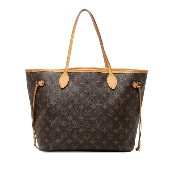 sfv3cyhpl5yu5ltl 3 Louis Vuitton Monogram Neverfull MM Shoulder Bag M40995 Brown