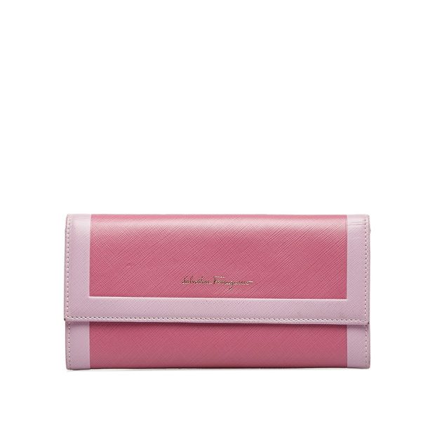 shes9gpzltuasu19 1 Salvatore Ferragamo Long Wallet Pink Leather