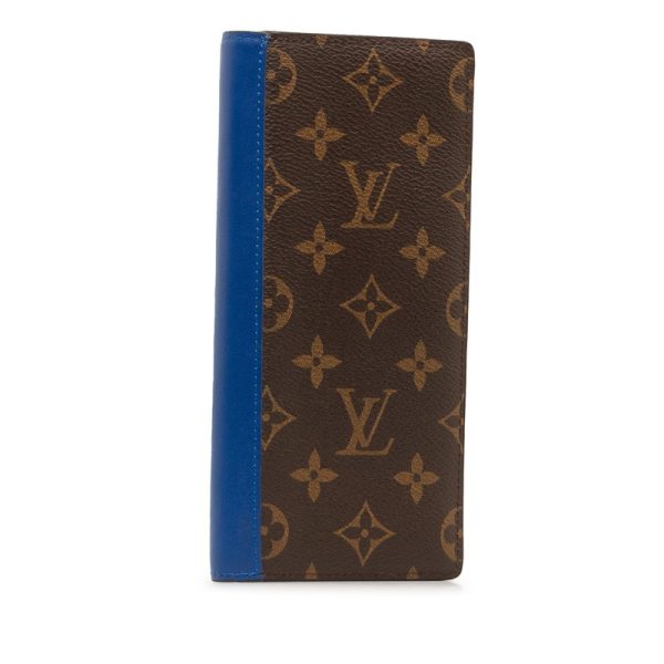 smsl0oy3kxx8uni4 2 Louis Vuitton Monogram Macassar Portefeuille Brazza Long Wallet Brown