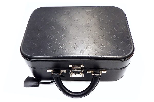 ss4001 1 Louis Vuitton Monogram Glace Valisette Mm Handbag Black