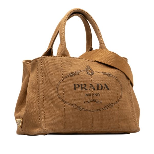 suksgktaj83tjvtw 2 Prada Canapa Mini Handbag Shoulder Bag 2WAY Brown Canvas