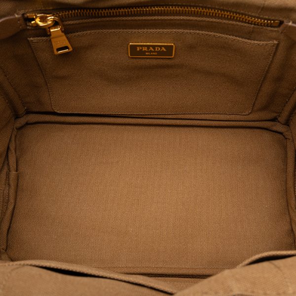 suksgktaj83tjvtw 5 Prada Canapa Mini Handbag Shoulder Bag 2WAY Brown Canvas