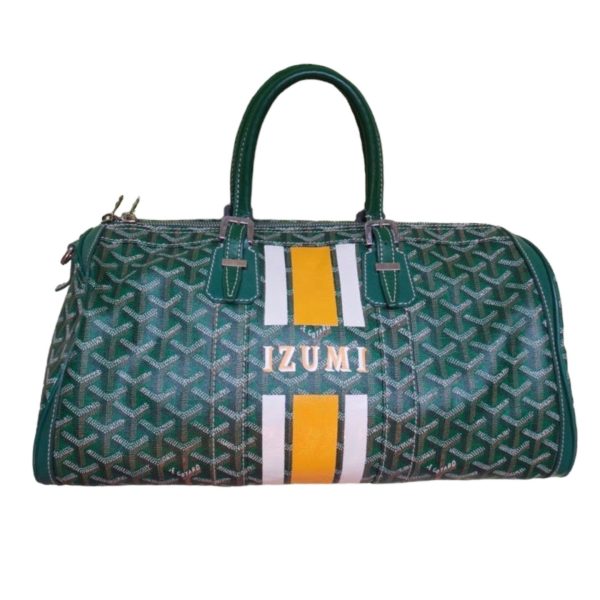 t16 3322 Goyard Croisjour 40 Boston Travel Bag Green