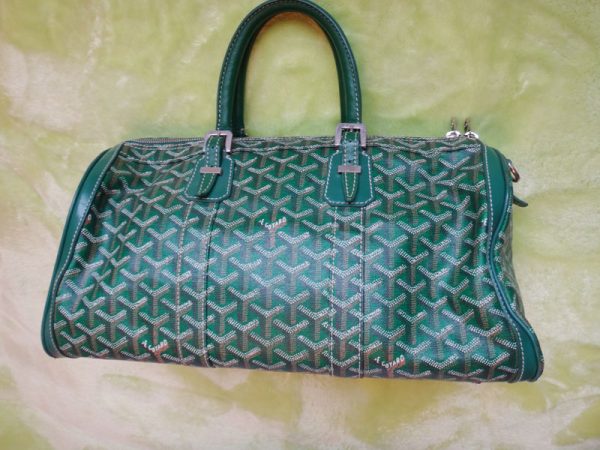 t16 3322 1 Goyard Croisjour 40 Boston Travel Bag Green