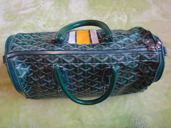 t16 3322 4 Goyard Croisjour 40 Boston Travel Bag Green