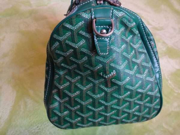 t16 3322 6 Goyard Croisjour 40 Boston Travel Bag Green