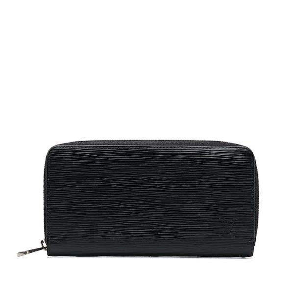 t26wbuj9g4couy0f 1 Louis Vuitton Epi Zippy Wallet Round Zipper Long Wallet M61857 Black Noir Leather