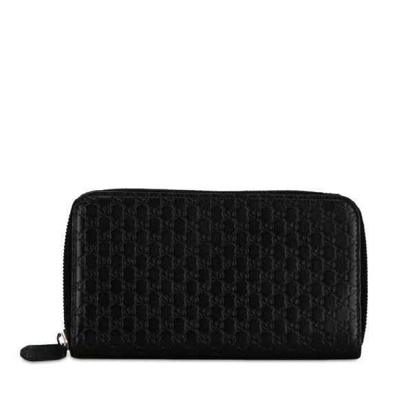 t2dmixeo6cpshgrh 1 Gucci Micro Guccisima Round Zipper Wallet Black