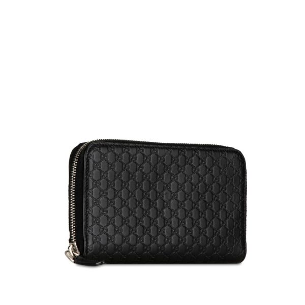 t2dmixeo6cpshgrh 2 Gucci Micro Guccisima Round Zipper Wallet Black