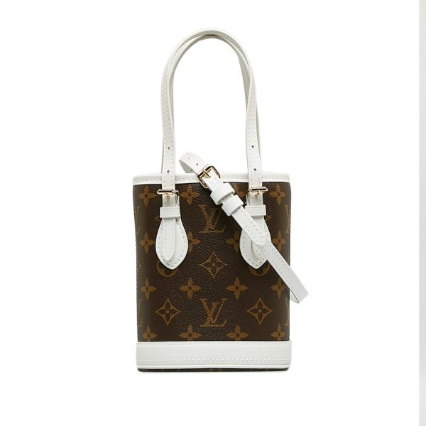 t65zte5pp5pgrc2i 1 Louis Vuitton Monogram Nano Bucket Shoulder Bag 2WAY Brown