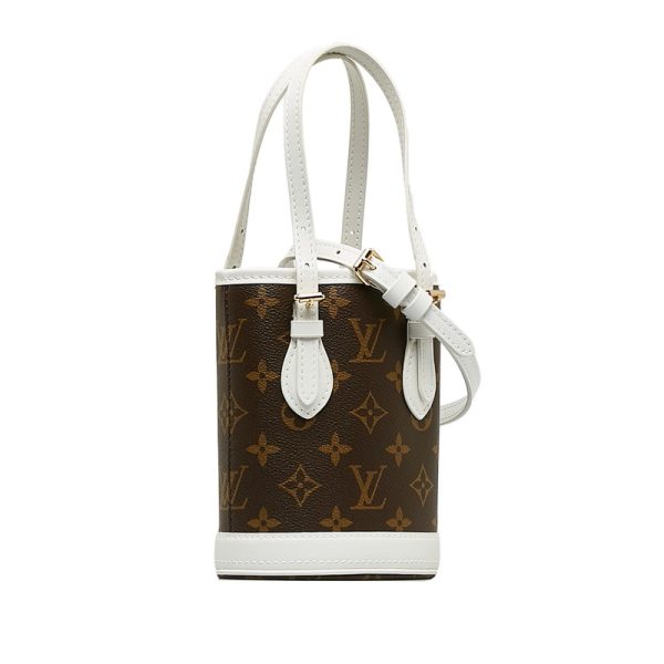 t65zte5pp5pgrc2i 2 Louis Vuitton Monogram Nano Bucket Shoulder Bag 2WAY Brown