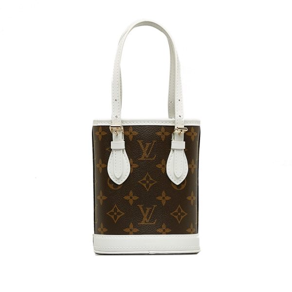 t65zte5pp5pgrc2i 3 Louis Vuitton Monogram Nano Bucket Shoulder Bag 2WAY Brown