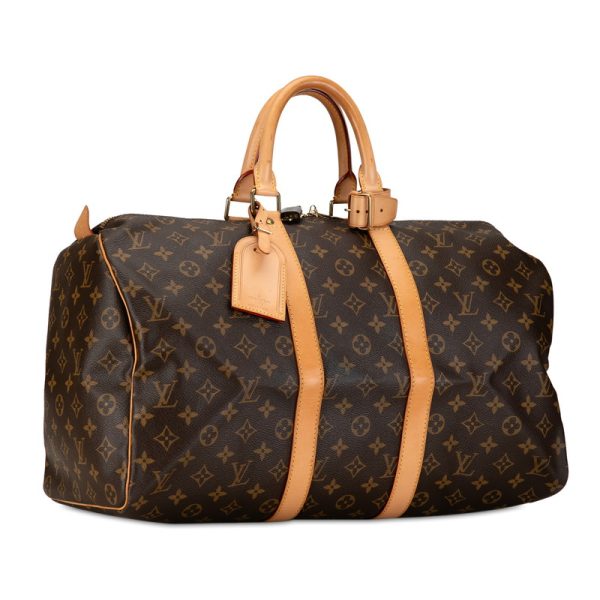 tc1cbv6bl8fpdpjx 2 Louis Vuitton Monogram Keepall 45 Bag M41428 Brown