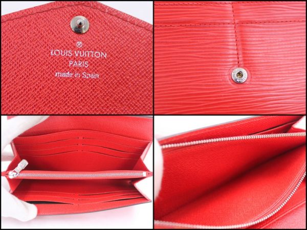 tg0192 4 Louis Vuitton Epi Portefeuille Sala Wallet Red