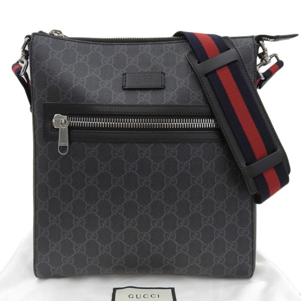 tkh24a0331006 1 Gucci GG Supreme Shoulder Bag PVC Black