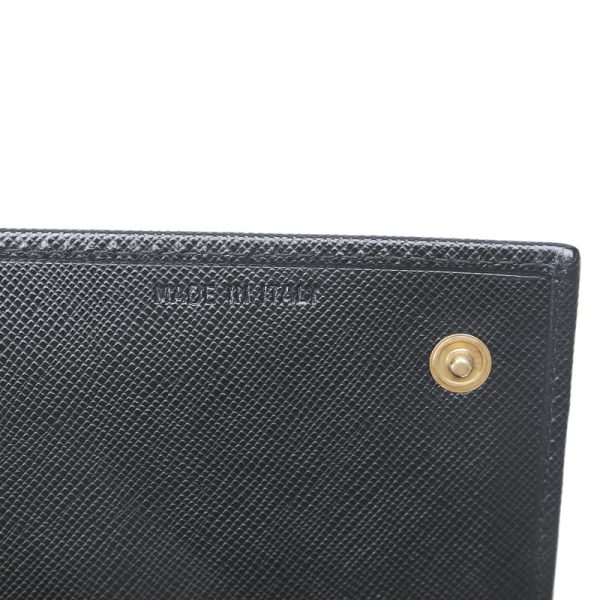 tofvo04nl8v0tgko 7 Prada Saffiano Long Wallet Black Leather