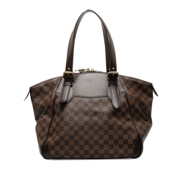 tvd0erfwzumgxg1d 1 Louis Vuitton Damier Verona GM Tote Bag Ebene Brown