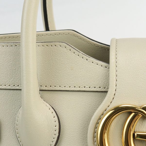 usdgu70339011008 Gucci Top Handle Bag Leather White