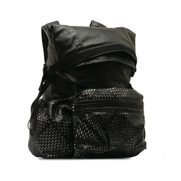 usl2n3mxj6ig2mca 2 Bottega Veneta Punching Rucksack Backpack Black Leather