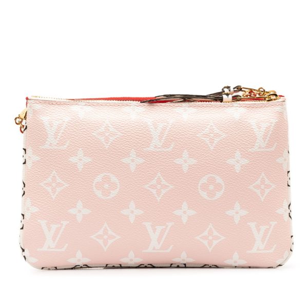 v2z7sbm9nextmi8l 3 Louis Vuitton Giant Pochette Double Zip Chain Shoulder Bag Pink