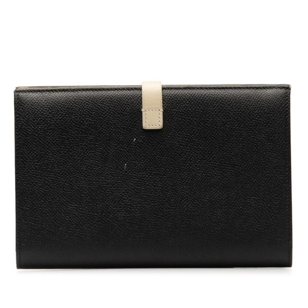 vaca4558a31z3v90 3 CELINE Medium Multi Function Bifold Wallet Black Gray Leather