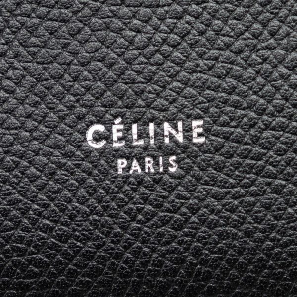 vaca4558a31z3v90 7 CELINE Medium Multi Function Bifold Wallet Black Gray Leather