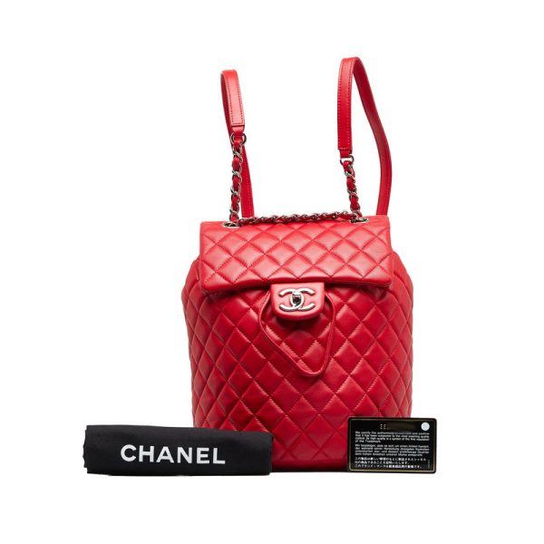 vady9451w9v6csoi 10 CHANEL Matelasse Coco Mark Silver Hardware Chain Rucksack Backpack Red Lambskin