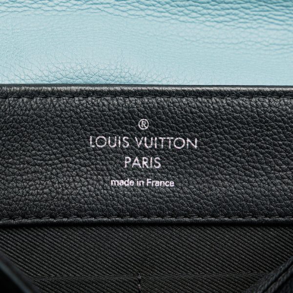 vcg3hzaluifrpk0t 6 Louis Vuitton Lock Me 2 Shoulder Bag M54101 Noir Blue Ciel Leather