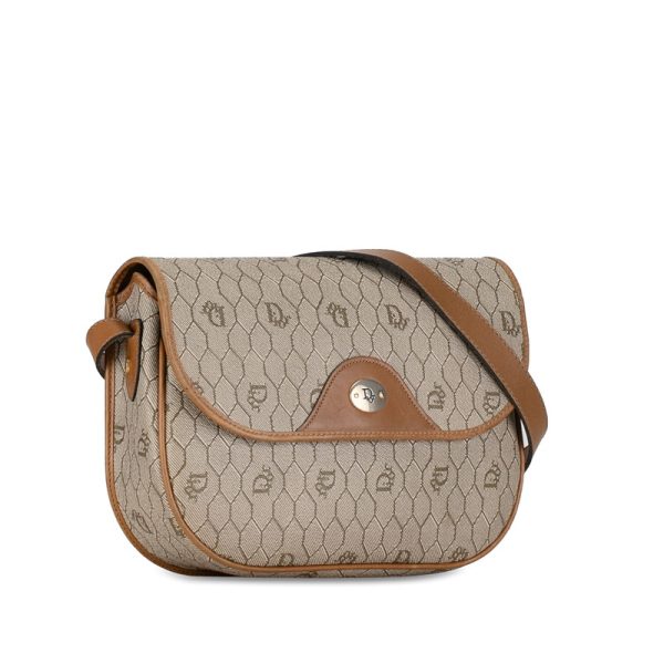 vdwtxy0cpj958q66 2 Dior Honeycomb Shoulder Bag Gray Beige PVC Leather Dior